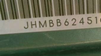 VIN prefix JHMBB62451C0