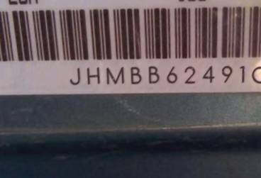 VIN prefix JHMBB62491C0