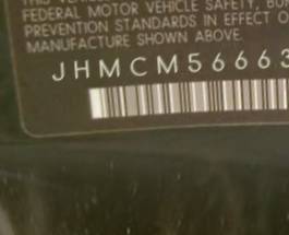 VIN prefix JHMCM56663C0