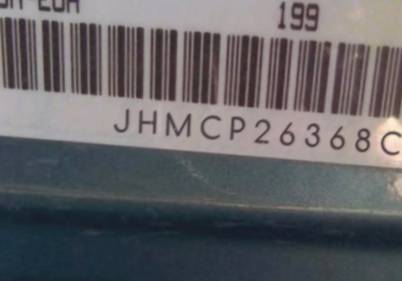 VIN prefix JHMCP26368C0