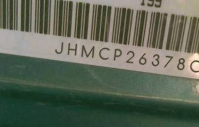 VIN prefix JHMCP26378C0