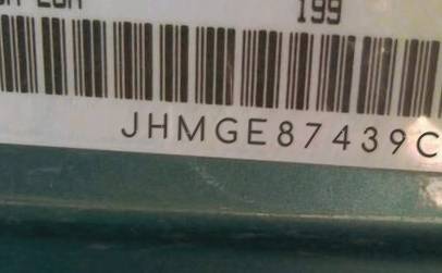 VIN prefix JHMGE87439C0