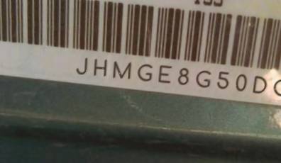 VIN prefix JHMGE8G50DC0