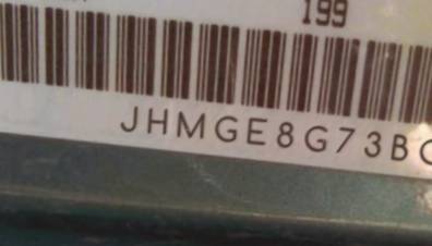 VIN prefix JHMGE8G73BC8
