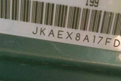 VIN prefix JKAEX8A17FDA