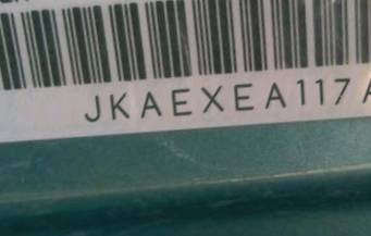 VIN prefix JKAEXEA117A0