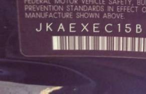 VIN prefix JKAEXEC15BDA