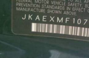 VIN prefix JKAEXMF107DA