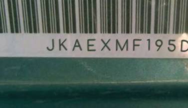 VIN prefix JKAEXMF195DA
