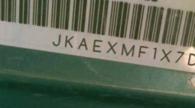 VIN prefix JKAEXMF1X7DA