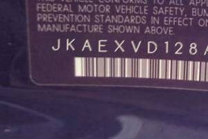 VIN prefix JKAEXVD128A1