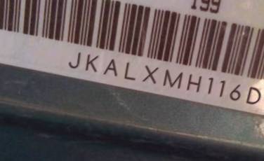 VIN prefix JKALXMH116DA