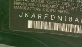 VIN prefix JKARFDN18AB5