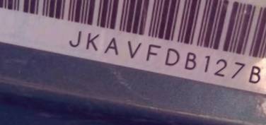 VIN prefix JKAVFDB127B5