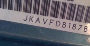 VIN prefix JKAVFDB187B5