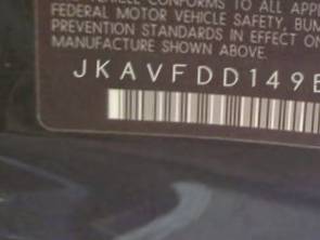VIN prefix JKAVFDD149B5
