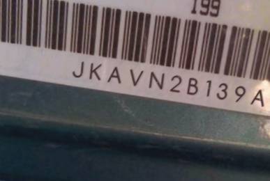 VIN prefix JKAVN2B139A0