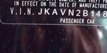 VIN prefix JKAVN2B148A0