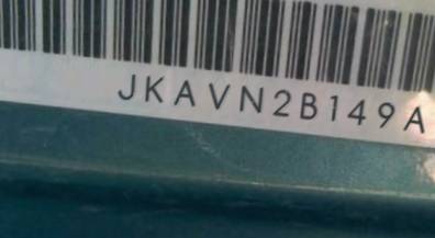 VIN prefix JKAVN2B149A0