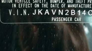 VIN prefix JKAVN2B14CA0