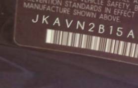 VIN prefix JKAVN2B15AA0
