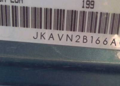 VIN prefix JKAVN2B166A0
