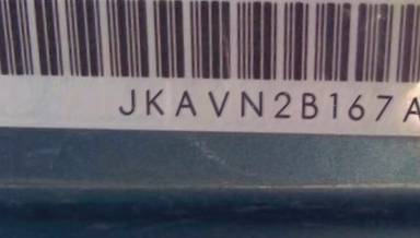 VIN prefix JKAVN2B167A0