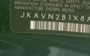 VIN prefix JKAVN2B1X8A0