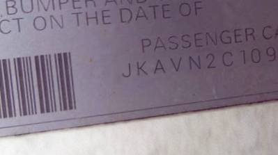 VIN prefix JKAVN2C109A0