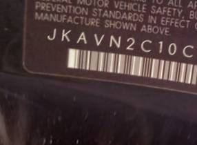 VIN prefix JKAVN2C10CA0