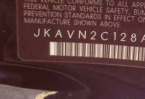 VIN prefix JKAVN2C128A0