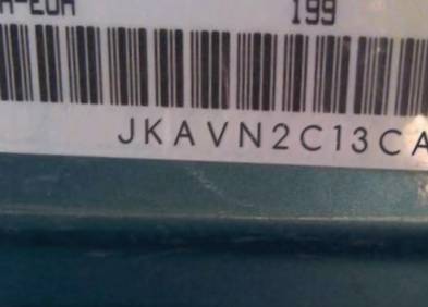 VIN prefix JKAVN2C13CA0