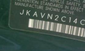 VIN prefix JKAVN2C14CA0