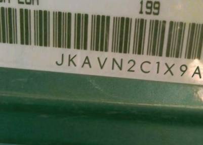 VIN prefix JKAVN2C1X9A0