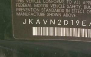 VIN prefix JKAVN2D19EA0