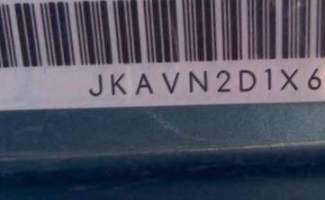 VIN prefix JKAVN2D1X6A0