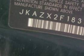 VIN prefix JKAZX2F183A0