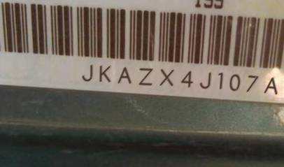 VIN prefix JKAZX4J107A0