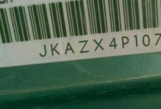 VIN prefix JKAZX4P107A0