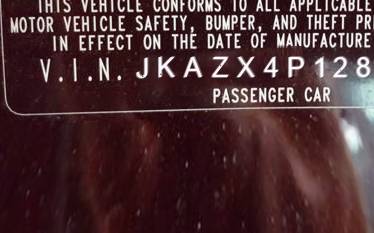 VIN prefix JKAZX4P128A0