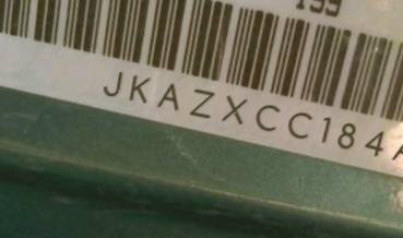 VIN prefix JKAZXCC184A0