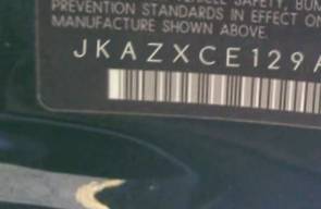 VIN prefix JKAZXCE129A0