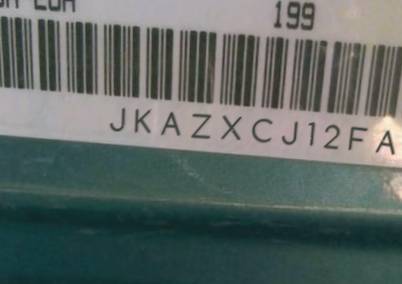 VIN prefix JKAZXCJ12FA0