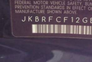 VIN prefix JKBRFCF12GB5
