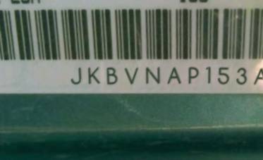 VIN prefix JKBVNAP153A0
