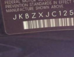 VIN prefix JKBZXJC125A0