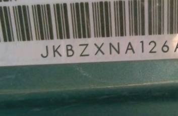 VIN prefix JKBZXNA126A0