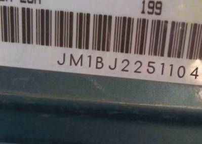 VIN prefix JM1BJ2251104