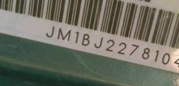 VIN prefix JM1BJ2278104