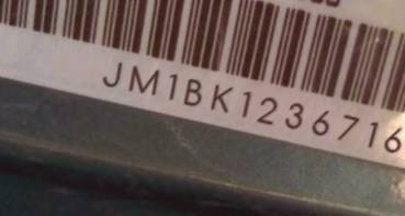 VIN prefix JM1BK1236716